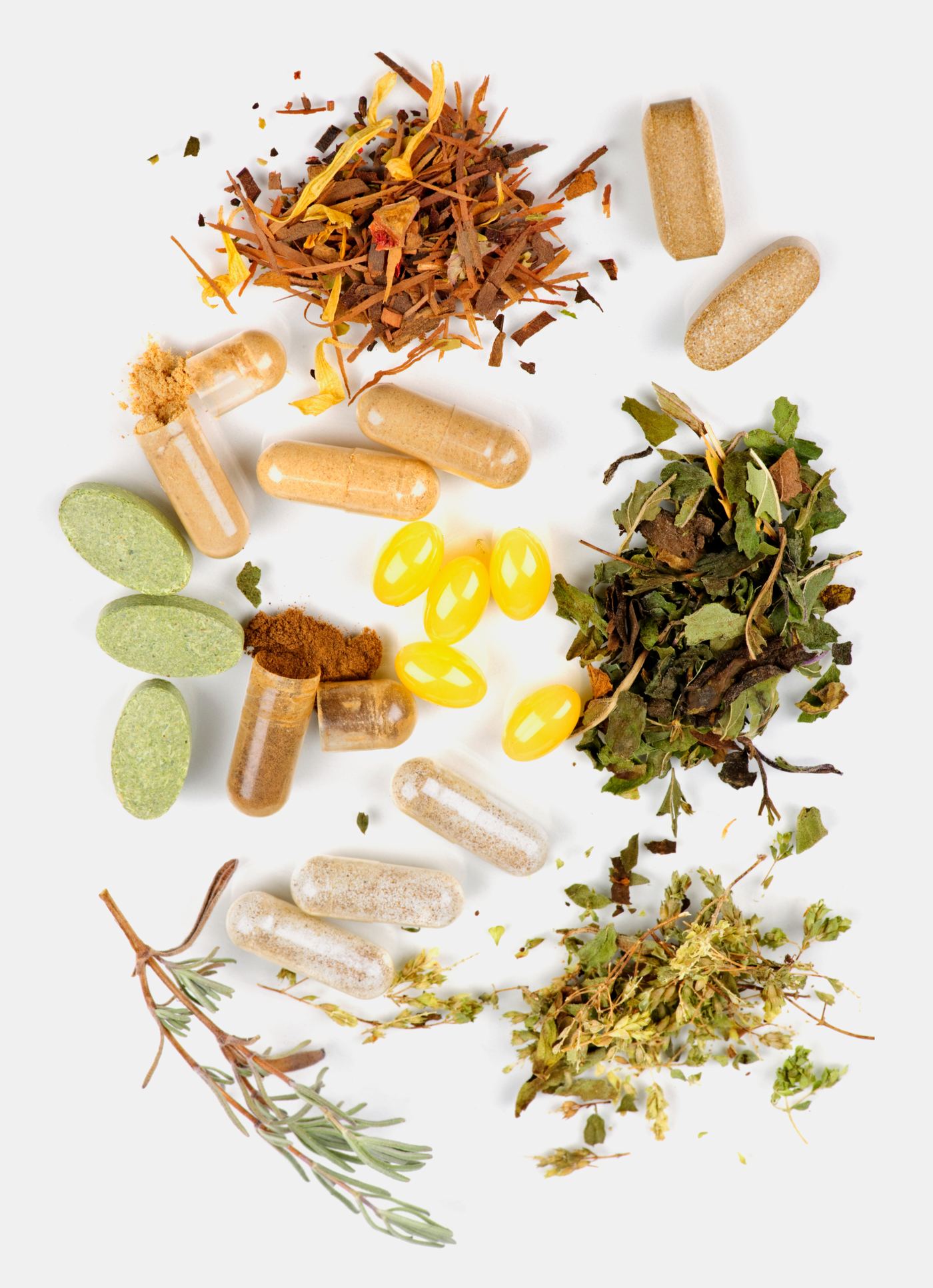 Natural ingredients arranged on a table